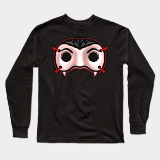 Vampire Mask Costume for Halloween Long Sleeve T-Shirt